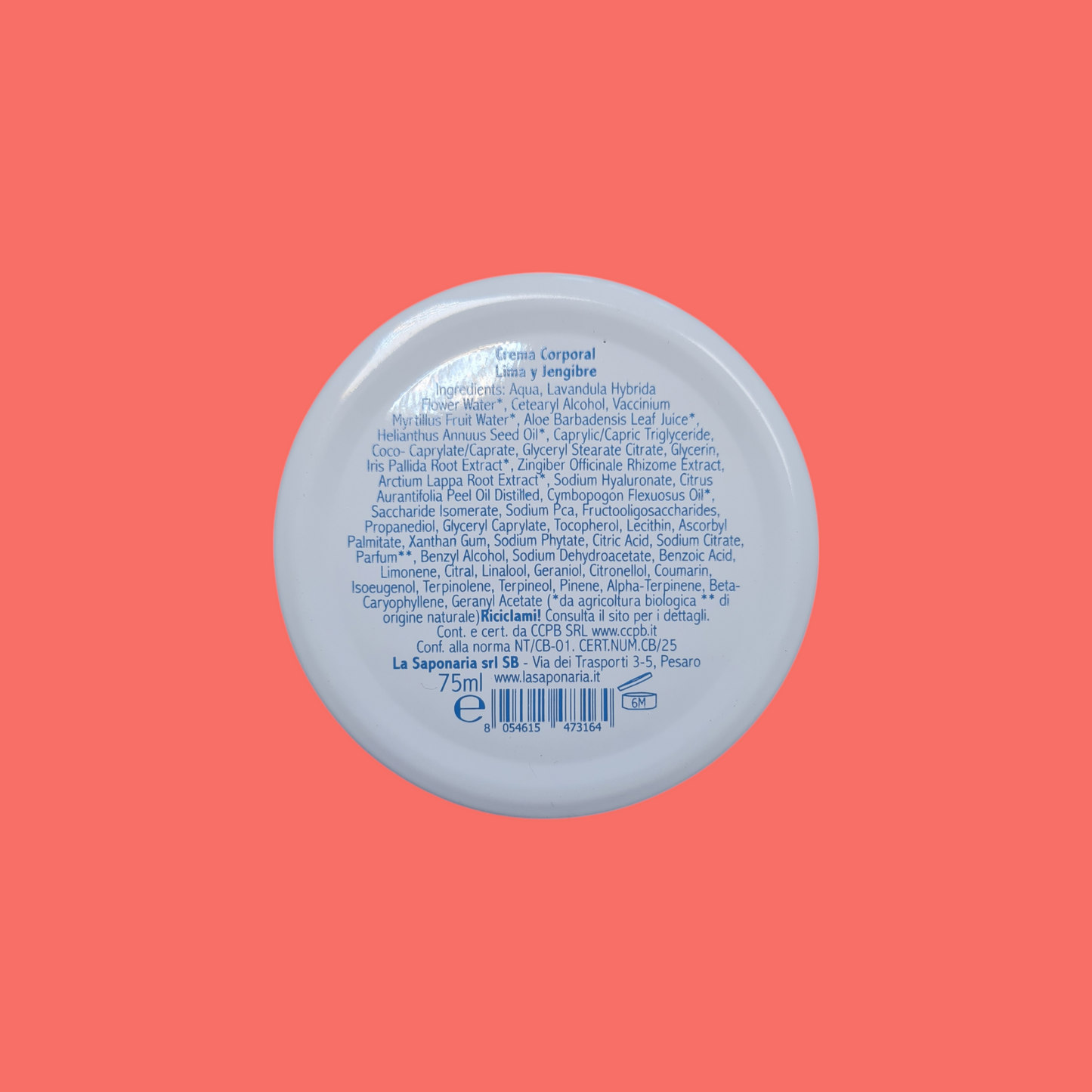 Crema Corpo Lime e Zenzero Naturale