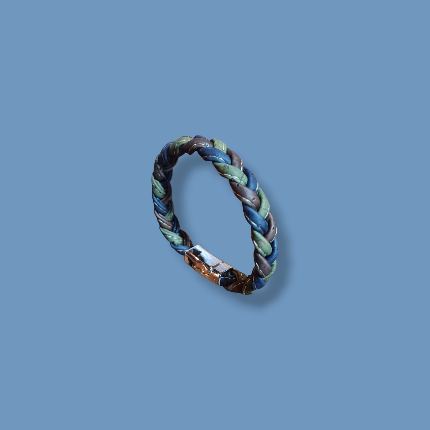 Bracciale Treccia in Sughero - 5 Combinazioni Colori