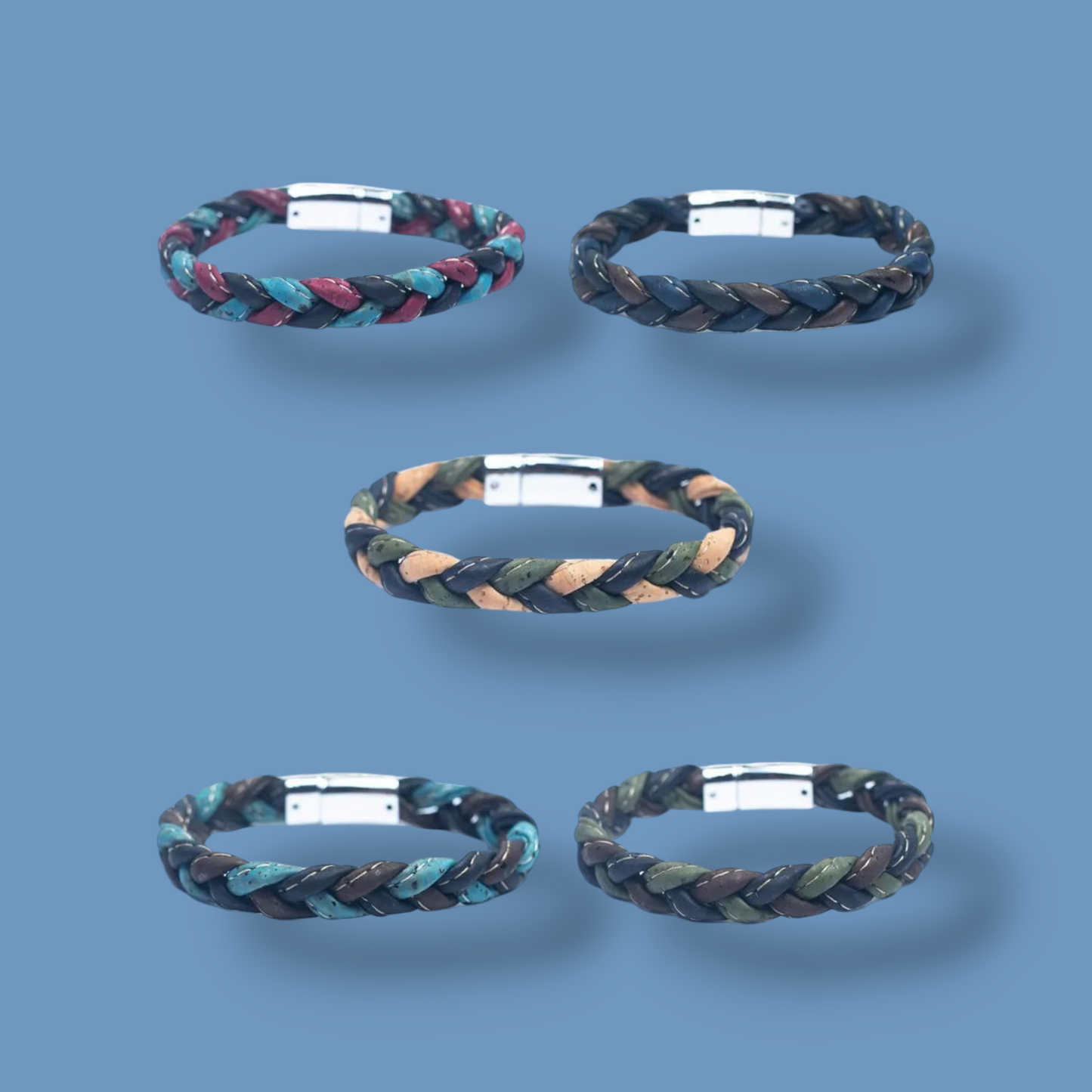 Bracciale treccia in sughero