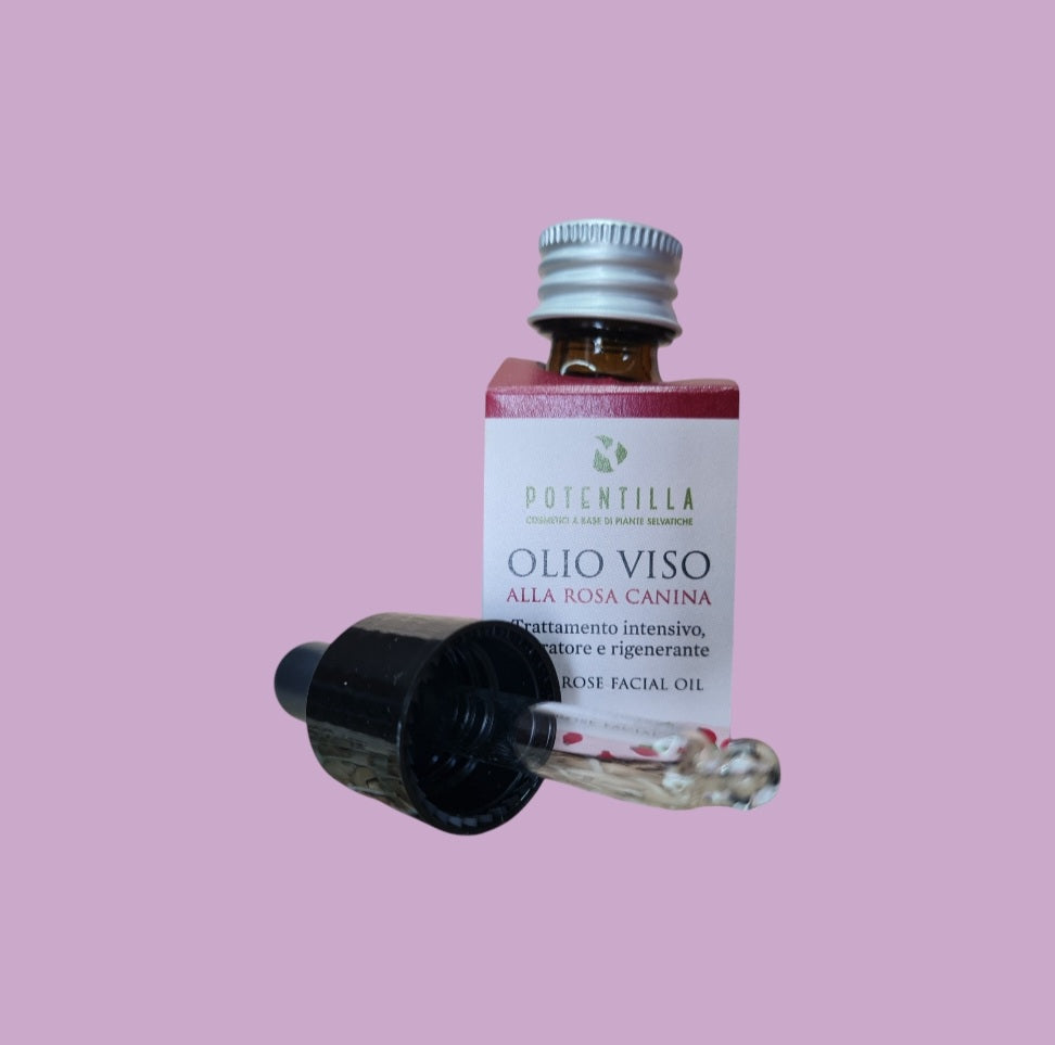 Olio viso alla Rosa Canina – Trattamento Intensivo Riparatore e Rigenerante