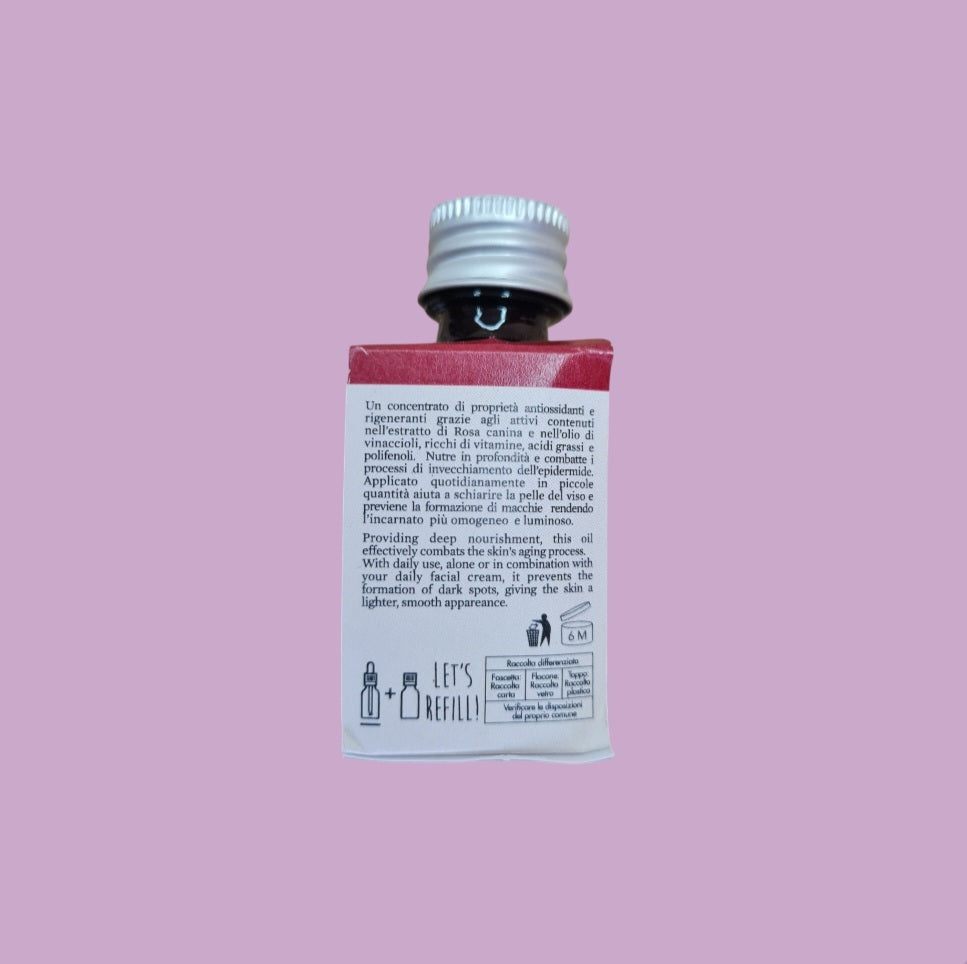 Olio viso alla Rosa Canina – Trattamento Intensivo Riparatore e Rigenerante