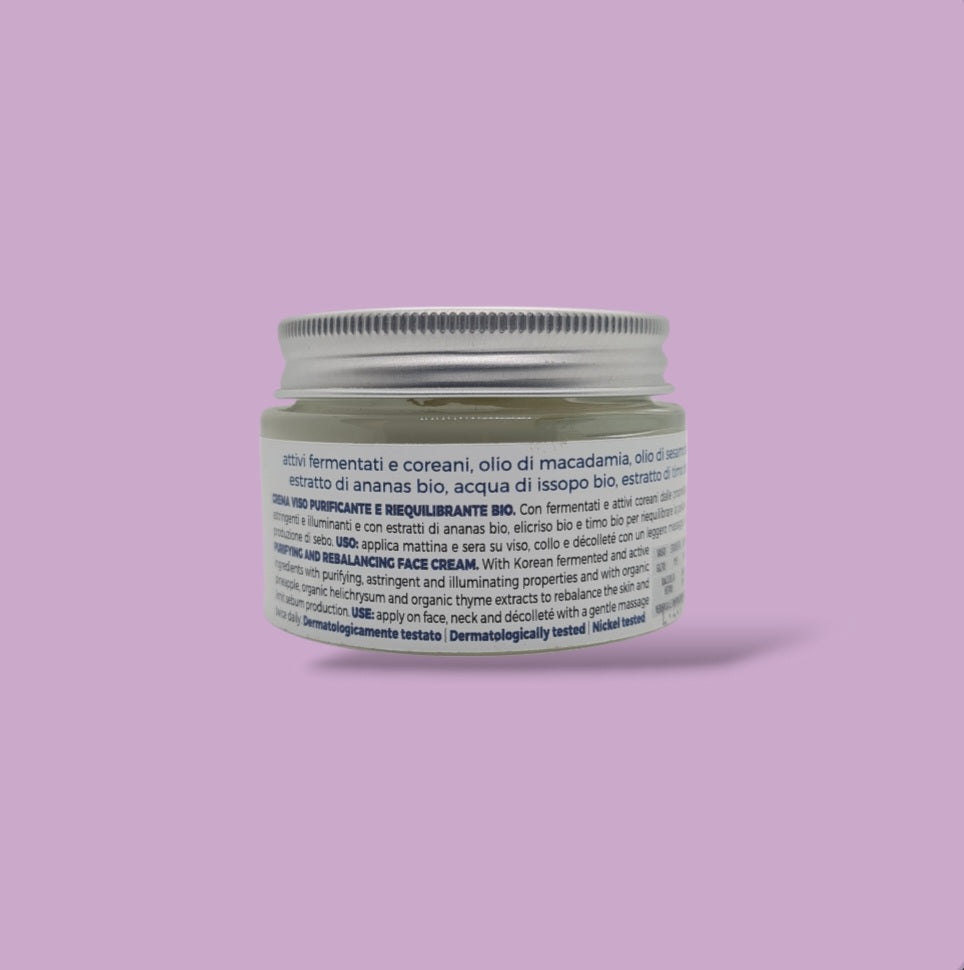 Crema viso purificante e riequilibrante
