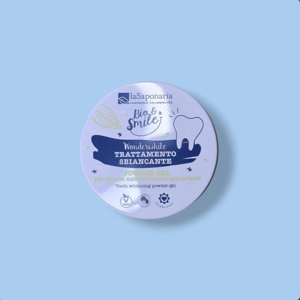 Gel sbiancante denti in polvere