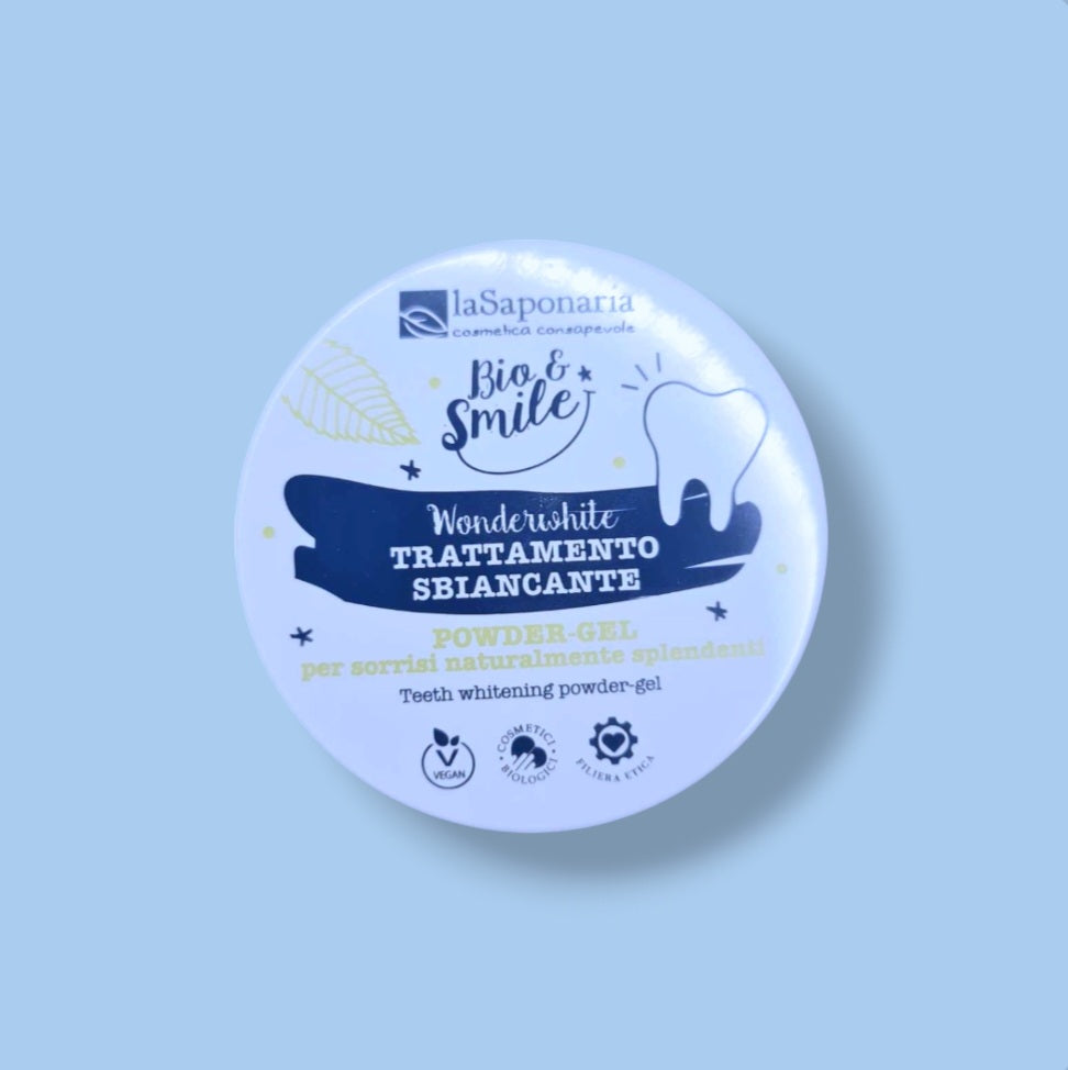 Gel sbiancante denti in polvere