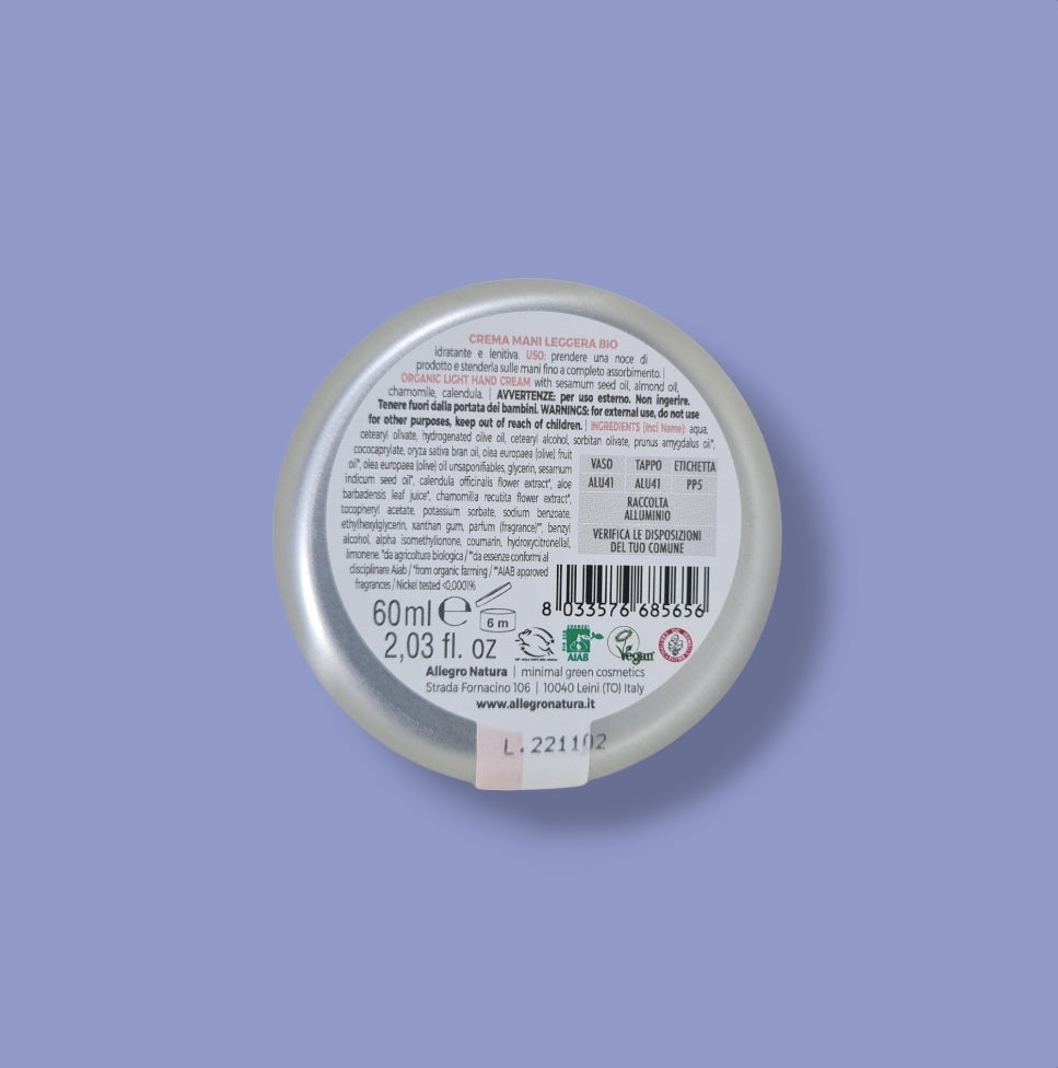 Crema mani leggera