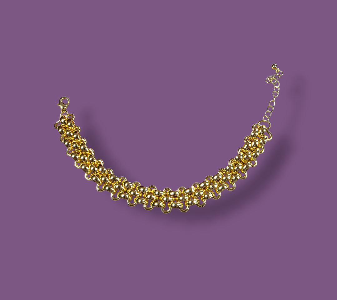 Bracciale Artemide in Acciaio Inox Color Oro