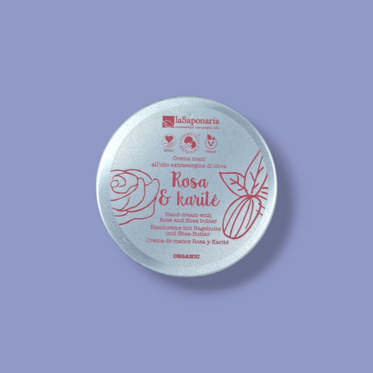 Crema mani rosa e karité