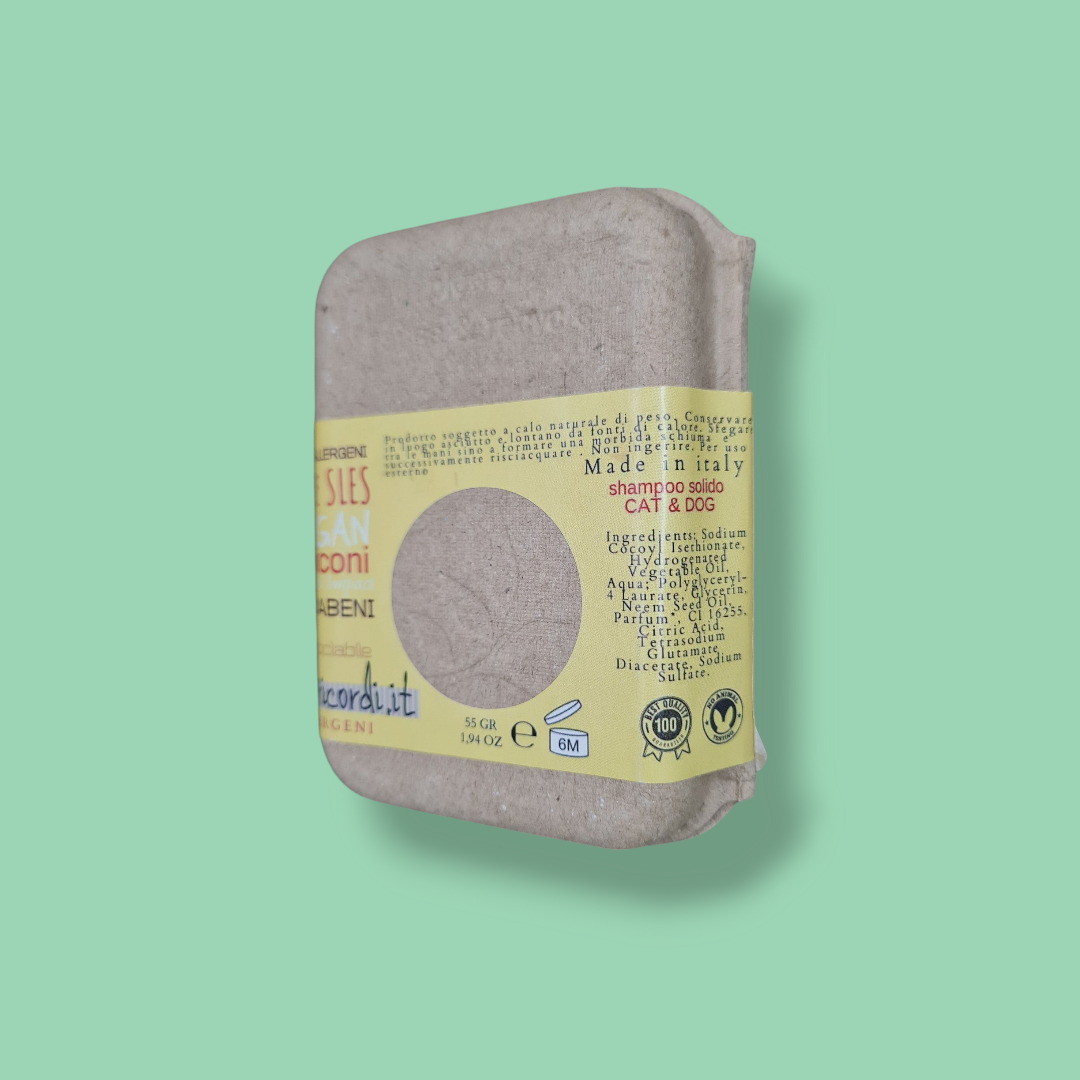 Shampoo solido alla Rosa per cane e gatto
