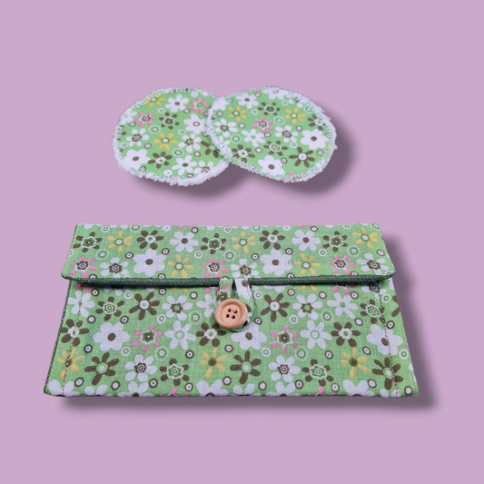 Pochette slim con 2 dischetti struccanti riutilizzabili
