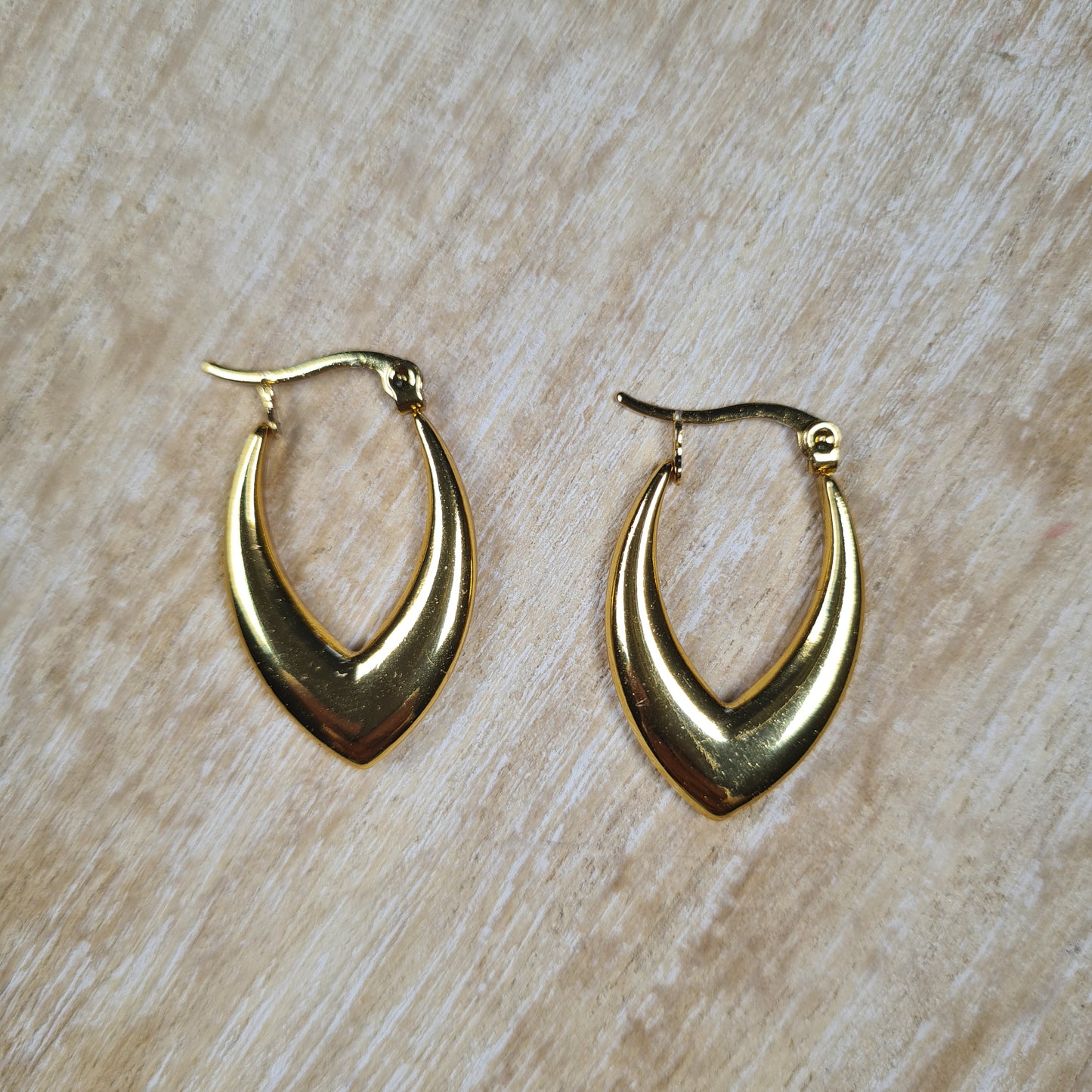 Orecchini dorati in acciaio inox