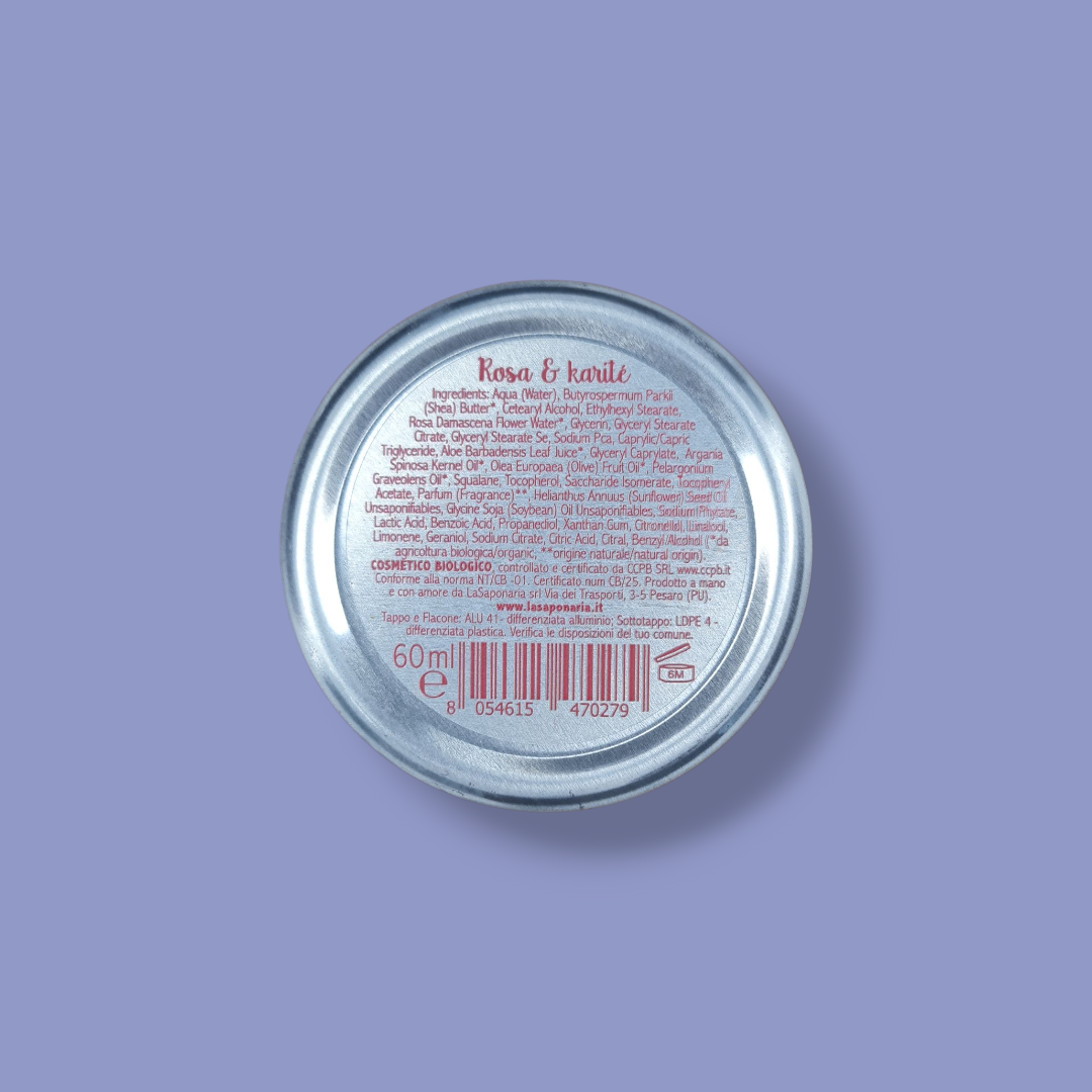 Crema mani rosa e karité