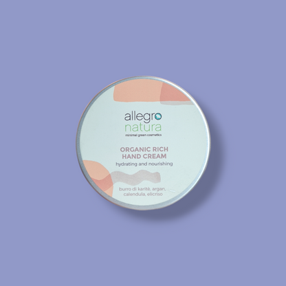 Crema mani bio ricca