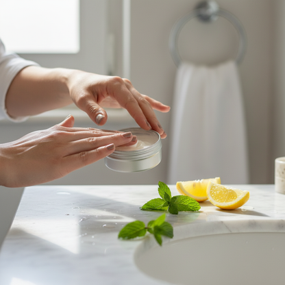 Applicazione crema mani