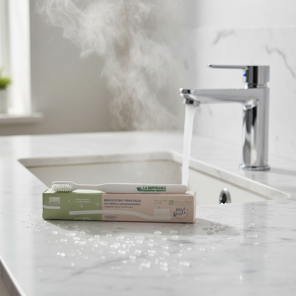 Spazzolino setole medie con testina intercambiabile