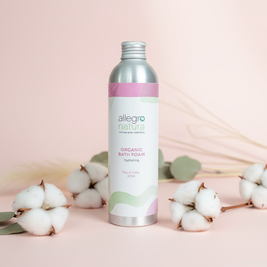 Bagnoschiuma biologico idratante pelli secche, delicato nutriente naturale