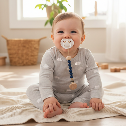 Laccio ciuccio silicone e bambù