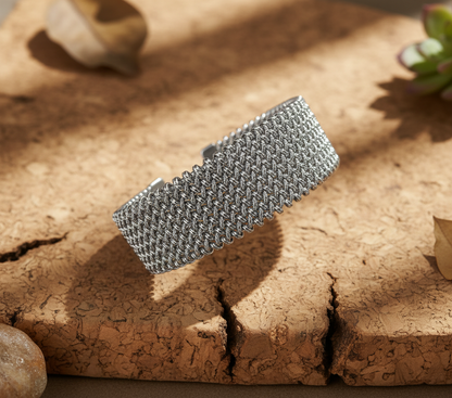 Bracciale Rigido Acciaio Inox Unisex - Diametro 7cm