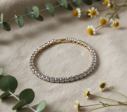 Bracciale Tennis in Acciaio Inox e Zirconi - Unisex