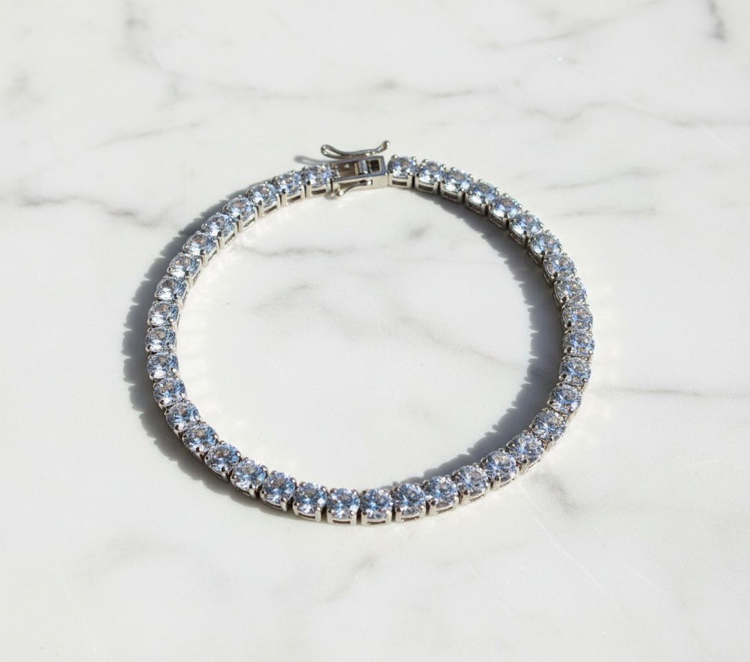 Bracciale Tennis in Acciaio Inox e Zirconi - Unisex