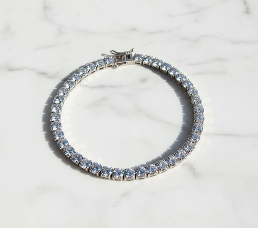 Bracciale Tennis in Acciaio Inox e Zirconi - Unisex