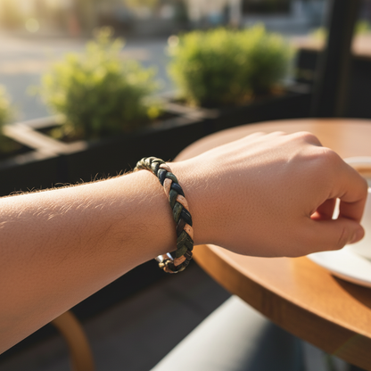 Bracciale Treccia in Sughero - 5 Combinazioni Colori