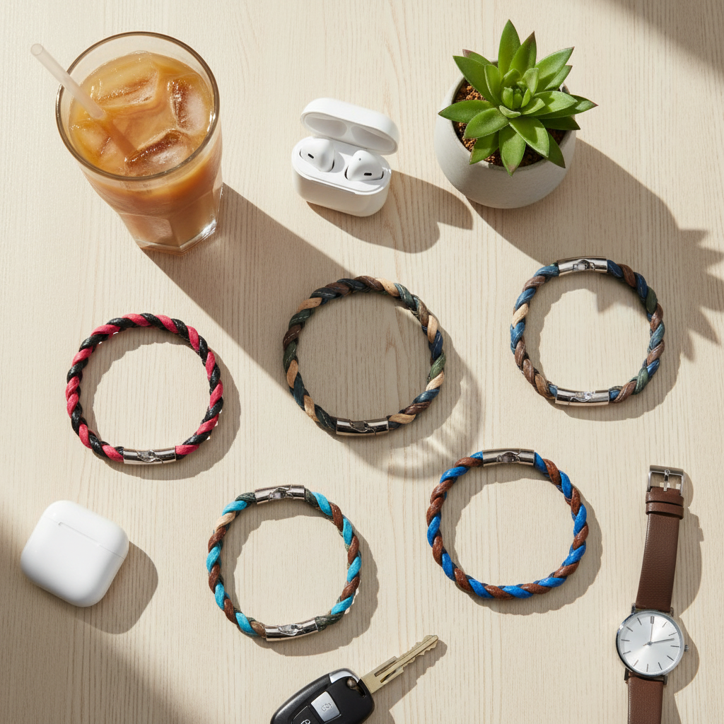 Bracciale Treccia in Sughero - 5 Combinazioni Colori