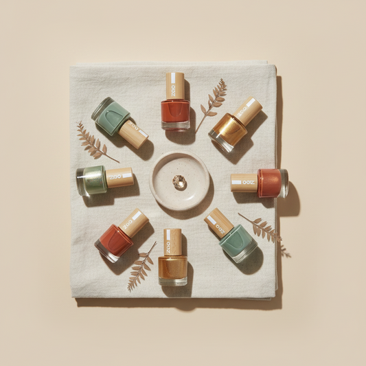 Smalto unghie naturale vegan bio, formula vegetale 82% naturale