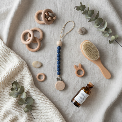 Laccio ciuccio silicone e bambù