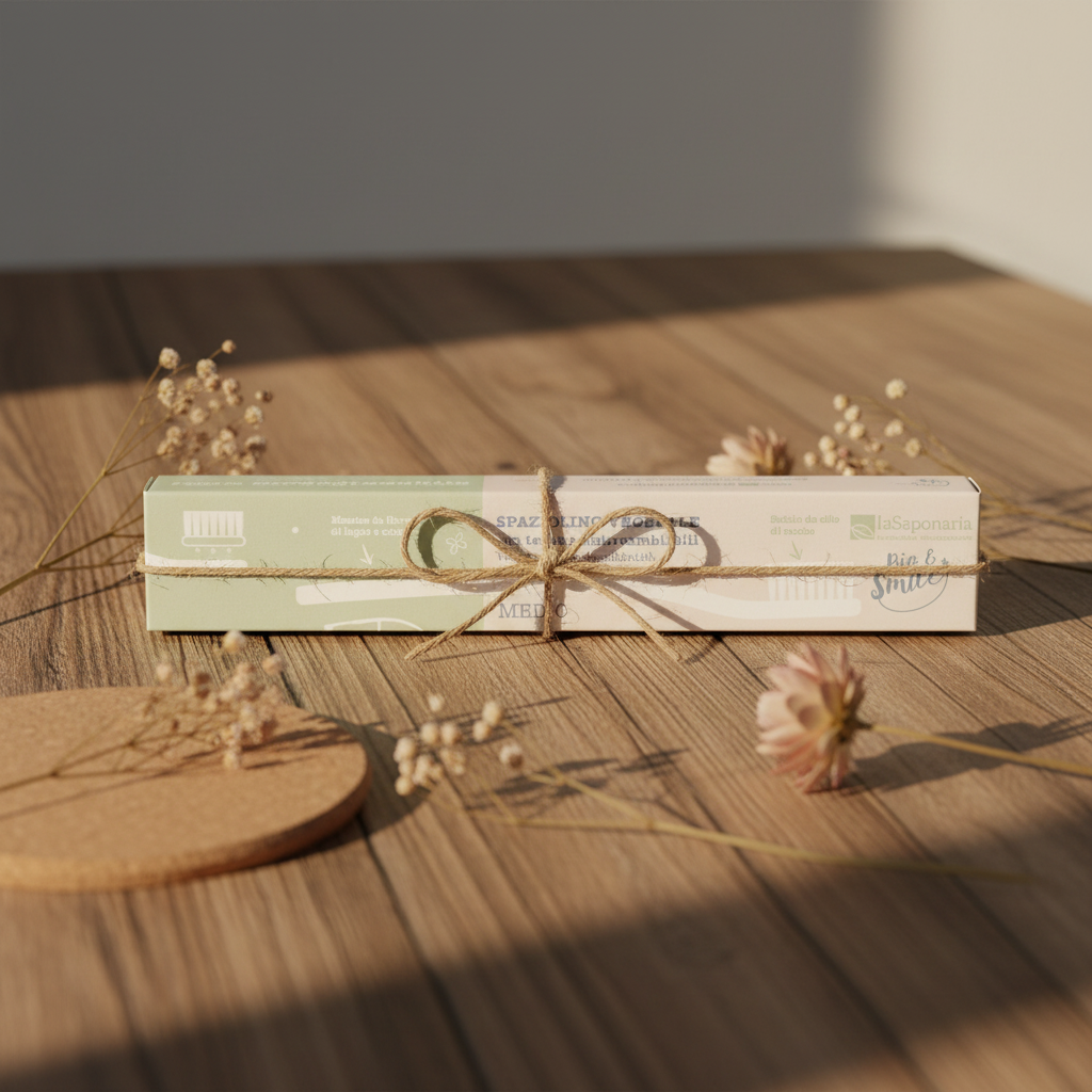 Spazzolino setole medie con testina intercambiabile