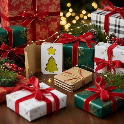 Confezione natalizia con albero e stella di sapone