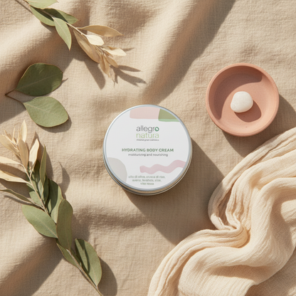 Crema corpo biologica idratante pelli secche, nutriente vegan plastic-free 200ml