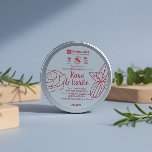 Crema mani rosa e karité