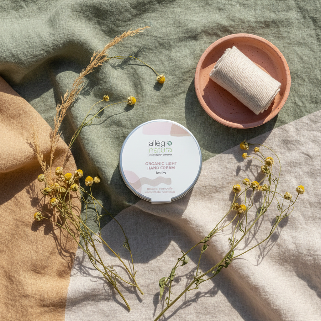 Crema mani leggera bio vegan, assorbimento rapido non unta