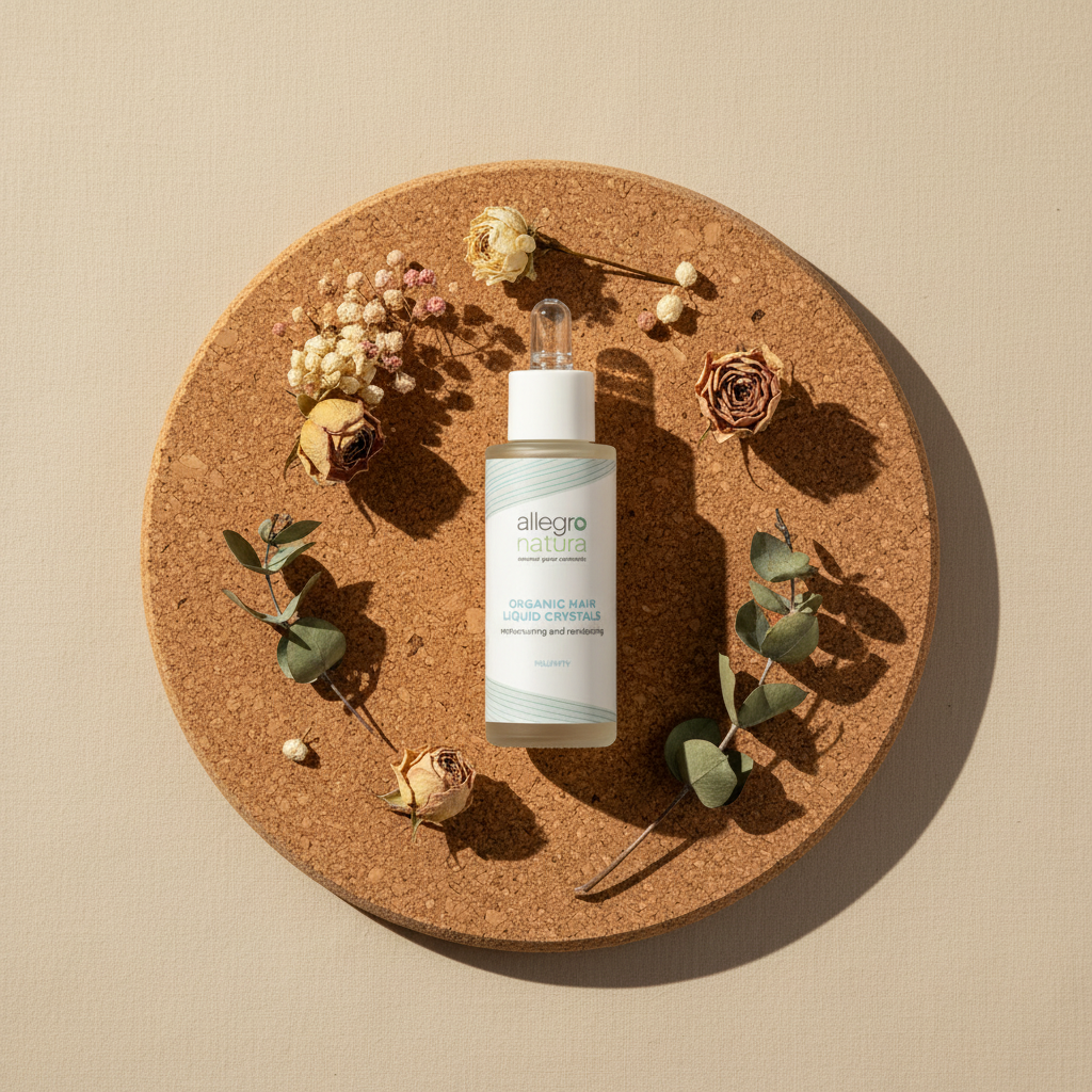 Cristalli liquidi biologici capelli lucenti, siero anti-crespo naturale vegan