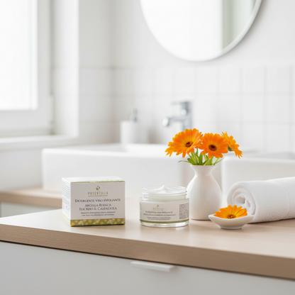Detergente Viso Esfoliante con Argilla Bianca, Elicriso e Calendula