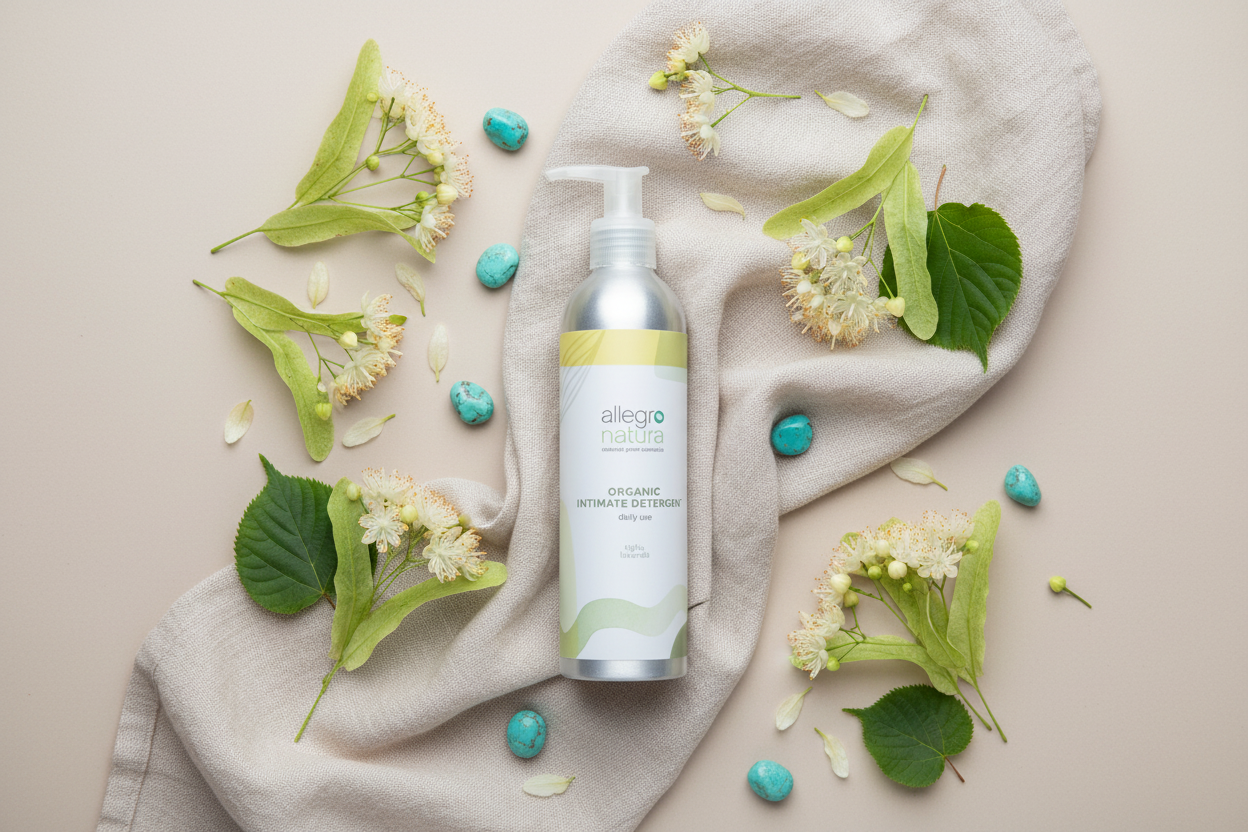 Detergente intimo tiglio biologico vegan, delicato pH bilanciato protettivo