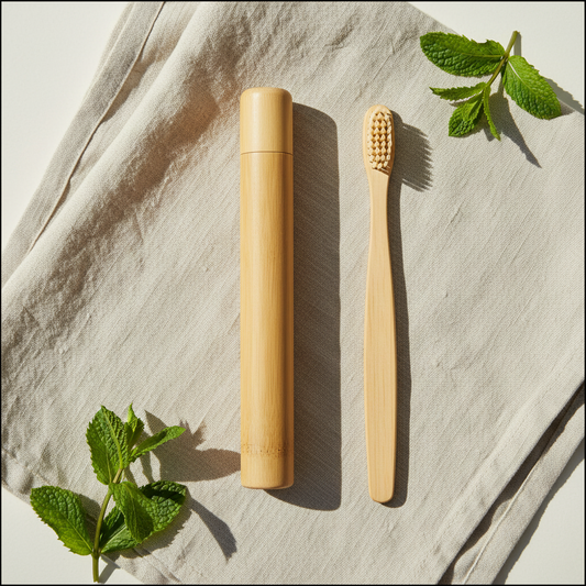 Portaspazzolino in bambù