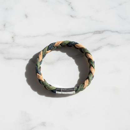 Bracciale Treccia in Sughero - 5 Combinazioni Colori