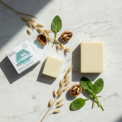 Mini balsamo solido nutriente 15g formato viaggio, zero waste pratico