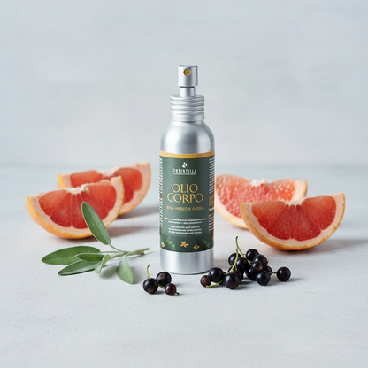 Olio Corpo Ruta Galium Iperico - lino beige con ingredienti naturali