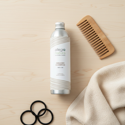 Shampoo lavaggi frequenti flat lay routine