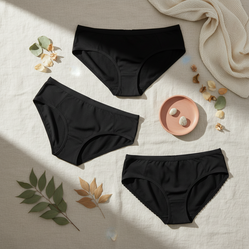 Intimo mestruale lavabile riutilizzabile, assorbente ecologico sostenibile