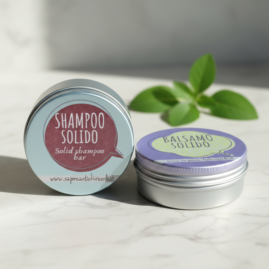 Latta Porta Shampoo Solido in Alluminio - Contenitore Riutilizzabile