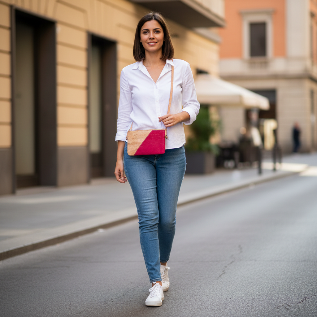 Mini Borsa a Tracolla in Sughero - 3 Colori
