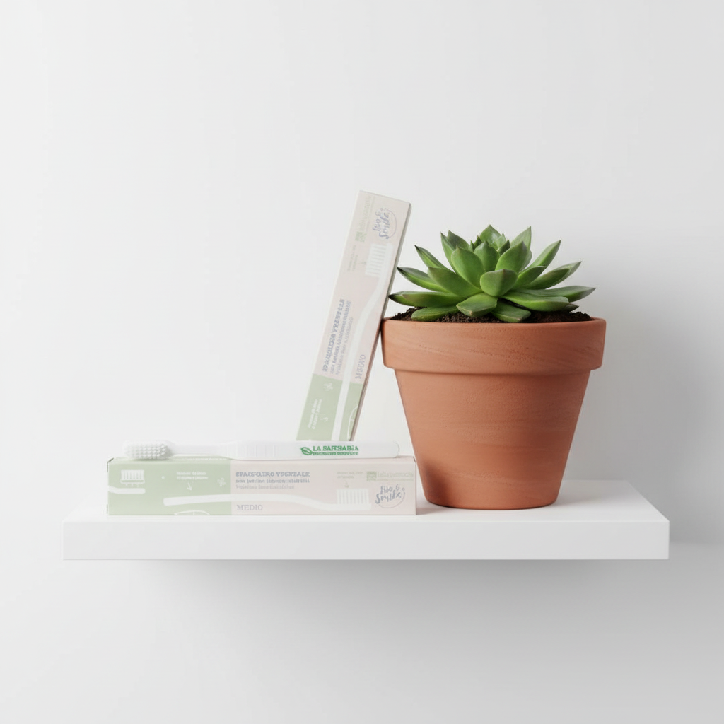 Spazzolino setole medie con testina intercambiabile