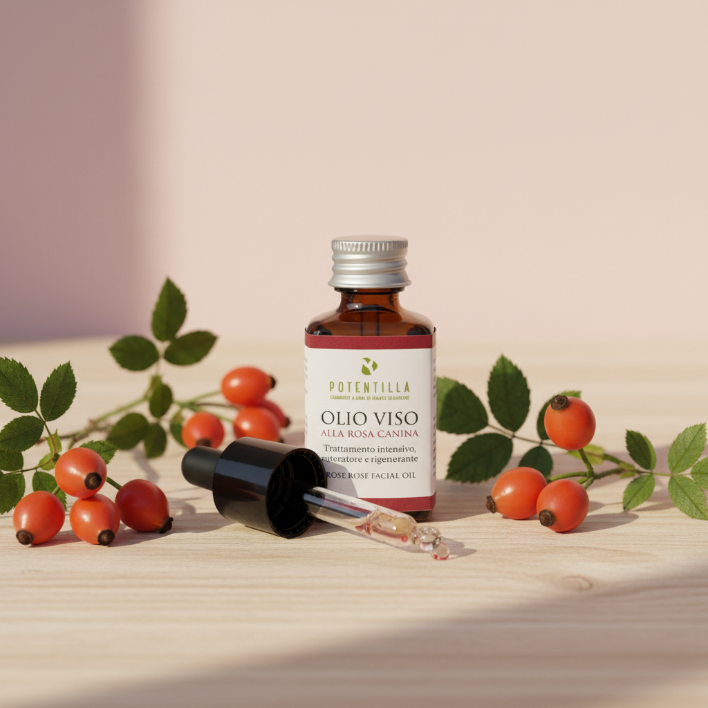 Olio viso alla Rosa Canina – Trattamento Intensivo Riparatore e Rigenerante