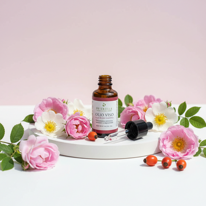 Olio viso alla Rosa Canina – Trattamento Intensivo Riparatore e Rigenerante
