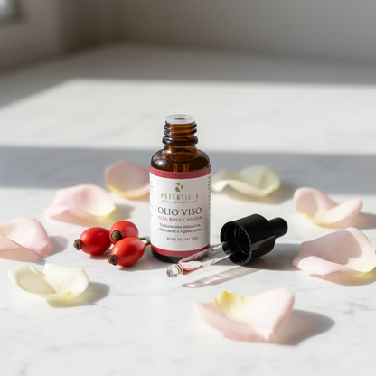 Olio viso alla Rosa Canina – Trattamento Intensivo Riparatore e Rigenerante