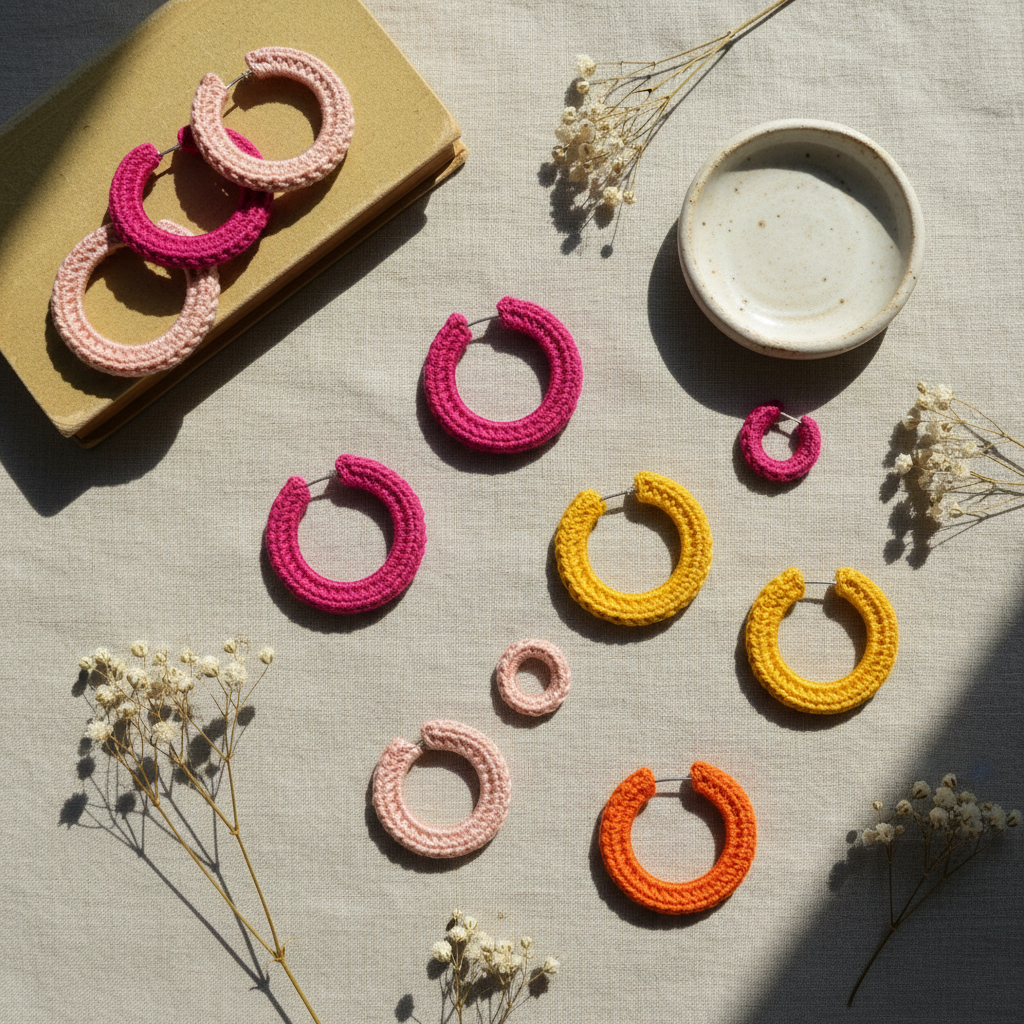 Orecchini fatti a mano ad uncinetto