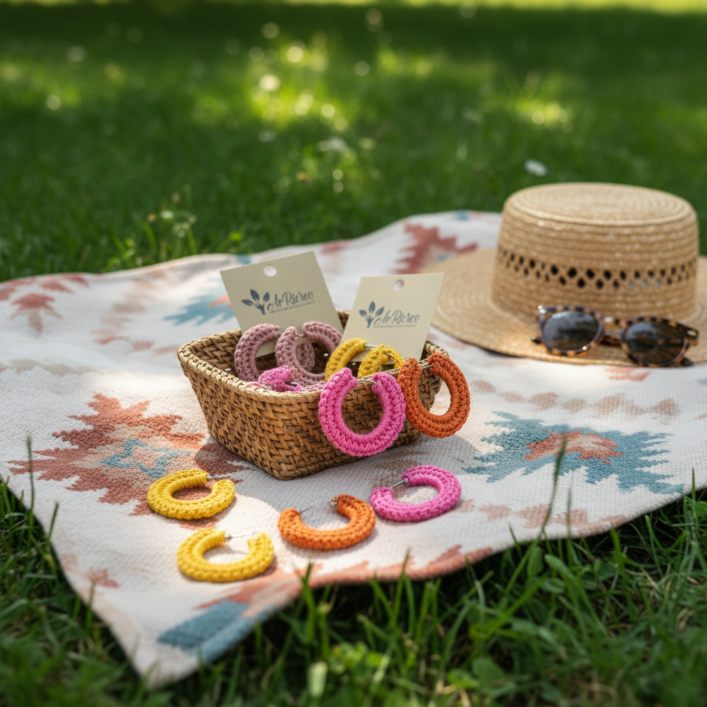 Orecchini fatti a mano ad uncinetto